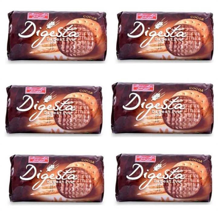 بیسکویت دایجستیو شکلاتی شیرین عسل - 150 گرم بسته 6 عددی